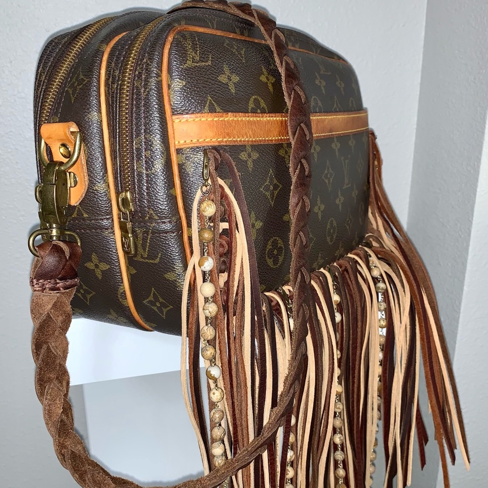 Authentic Louis Vuitton Reporter PM Monogram Upcycled- Vintage Boho Bags - Picture 2 of 16